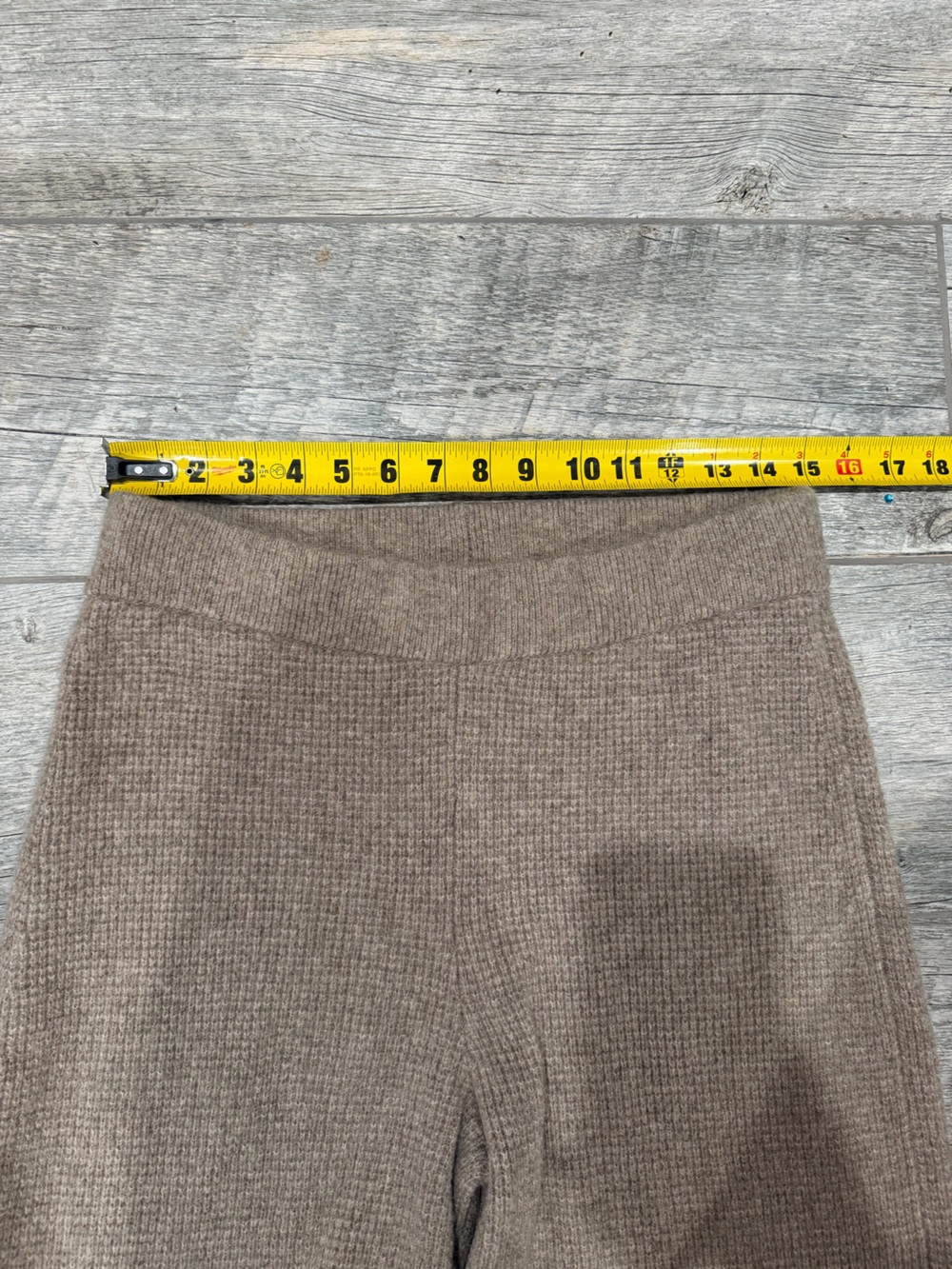 NWT Lou & Grey Taupe Waffle Knit Wide Leg Lounge Pants M Cozy Warm - Picture 6 of 7